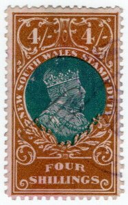 (I.B) Australia - NSW Revenue : Stamp Duty 4/- (Crown A)