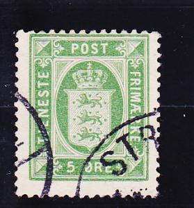 Denmark  Scott#  O19  Used  