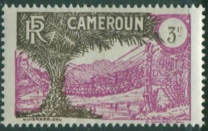 Cameroun 1925 SG102 3f mauve and brown Liana Suspension Bridge MLH