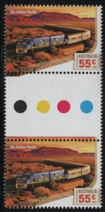 Australia 2010 MNH Sc 3256 55c The Indian Pacific Railway Journey Gutter