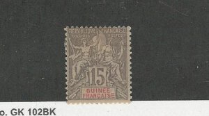 French Guinea, Postage Stamp, #8 Mint LH, 1900, JFZ