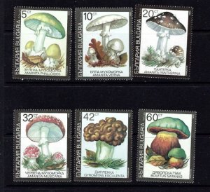 Bulgaria 3597-3602 MNH 1991 Mushrooms