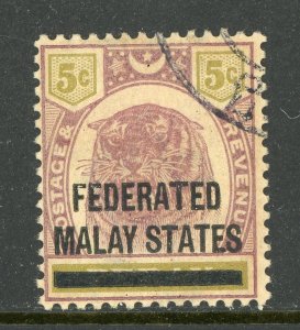 Malaya 1900 First Issues 5¢ Scott #4 VFU W123