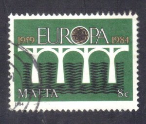 MALTA SCOTT #641 USED 8c EUROPA 1984