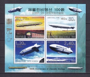 Korea 2002 Aviation Zeppelin History MiBl515 Stamps Block MNH