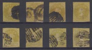 CHILE 1862 COLUMBUS Sc 11 & 11b FOUR EACH CHOICE MUTE CANCELS SCV$270.00+ 