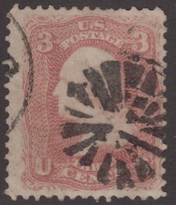 US Scott # 65 3c Washington Fancy Cancel