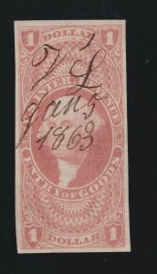 US R67a $1 Entry of Goods Used F-VF SCV $50