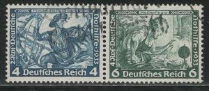 Germany Scott # B50, B52, used, se-tenant, Mi # W49