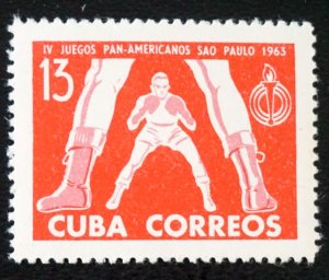 CUBA Sc# 784  PAN AMERICAN GAMES sports pan am Brazil 13c BOXING  1963 MNH