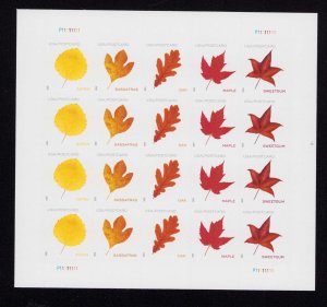 5966-5970 Vibrant Leaves Sheet of 20 Postcard Rate Stamps MNH 2025
