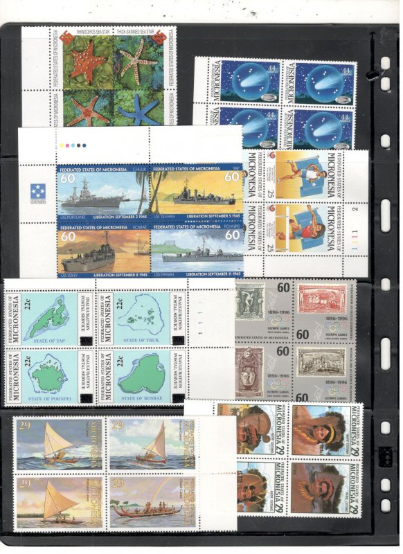 MICRONESIA BLOCK OF 4 COLLECTION MNH