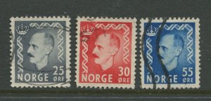 STAMP STATION PERTH Norway #322-324 Definitive Issue 1955 FU