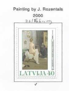 LATVIA - 2000 - Painting by J. Rozentals - Perf Single Stamp-Mint Lightly Hinged