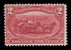 AFFORDABLE GENUINE SCOTT #286 VF MINT OG LH 2¢ TRANS-MISS EXPO ISSUE ESTATE SALE