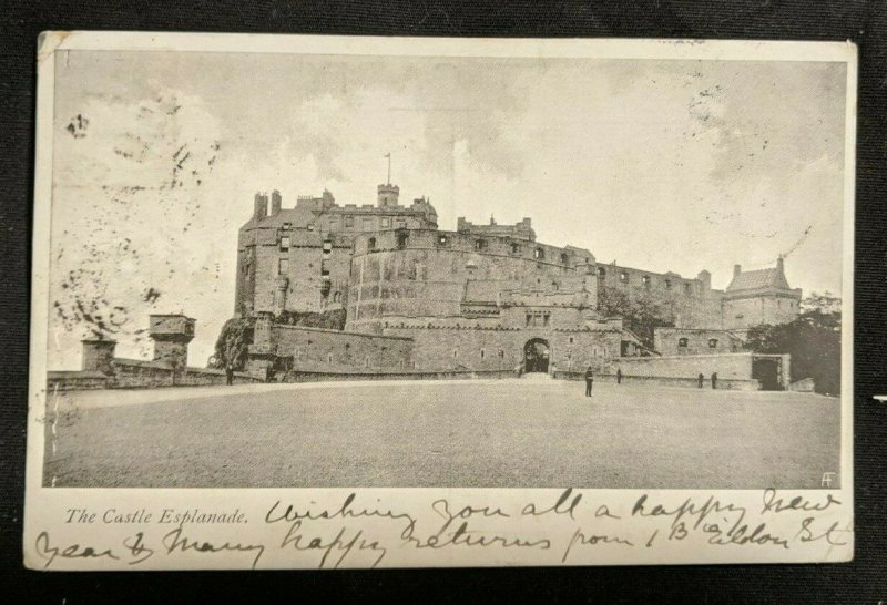 1903 The Castle Esplanade Edinburgh England Oakland California RPPC Cover