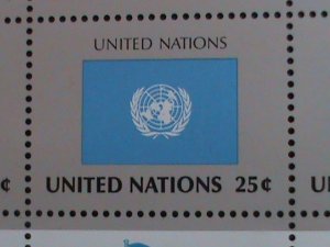 ​UNITED NATION-1989 SC#566-9- U. N. FLAGS SERIES MNH FULL SHEET- VERY FINE