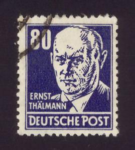 DDR Russian Zone 10N43 80pf Ernst Thalmann used