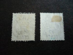 Stamps - Hong Kong (Shanghai) - Scott# 61,62 - Used Part Set of 2 Stamps