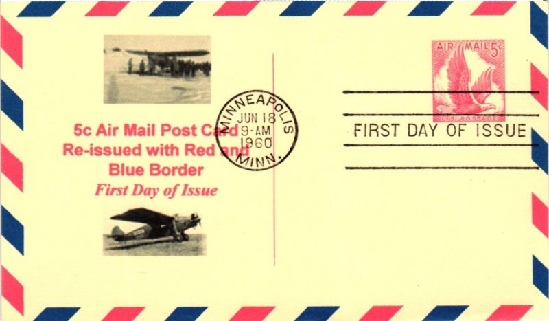 UXC3 Eagle in Flight Air Postal Card       Unknown Cachet