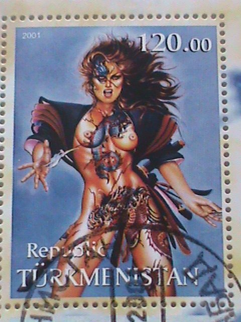 TAJIKISTAN STAMP: THE ART OF OLIVIA  CTO- MNH S/S #2. MOST DEMAND. VERY RARE