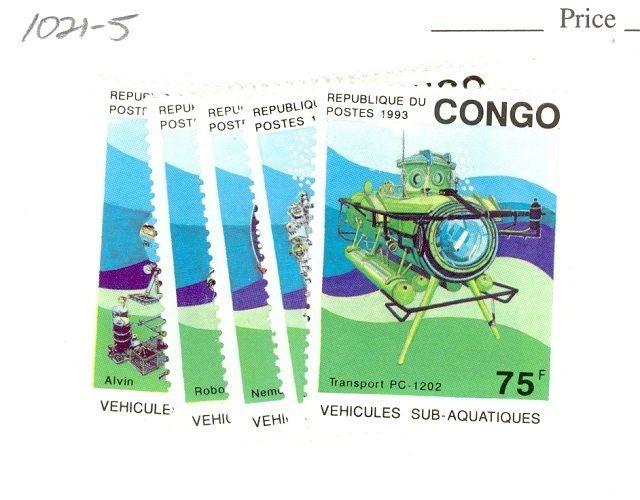 Congo-PR Scott 1021-1025 NH    [ID#430994]