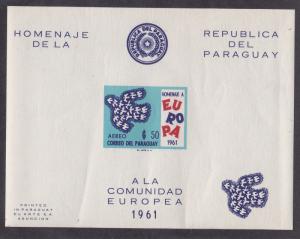 Paraguay Unlisted Europa ;61 Souvenir Sheets, P & I, NH