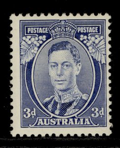 AUSTRALIA GVI SG168b, 3d blue, LH MINT. Cat £160. DIE Ia