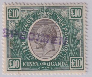KENYA, UGANDA & TANG. (K.U.T.) 1922 £10 Green and black unmounted mint - 34845