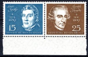 Germany Bund Scott # 804b, 804d, mint nh, se-tenant