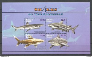 Antigua & Barbuda Fish & Marine Life Sharks Caribbean 1Kb ** Stamps Pk061