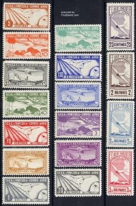 Venezuela 1937, Airmail definitives 17v, MNH