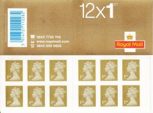 2006 - Forgery! - 1st Class Gold x 12 self adhesive booklet with varnish bands 