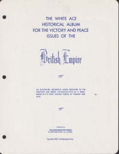 BRITISH EMPIRE VICTORY & PEACE ISSUES CPL MNH 1946 - in 28 WHITE ACE ALBUM PAGES