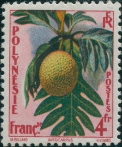 French Polynesia 1959 Sc#192,SG18 4f Tropical Fruit artocarpus MLH