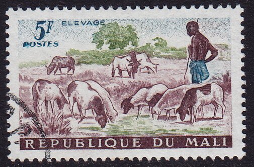 Mali - 1961 - Scott #21 - used - Sheep