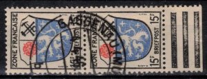 Germany - Allied Occupation - French Zone - Scott 4N7 Pair