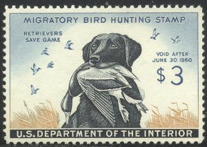 U.S. #RW26 Mint XF/SUPF NH w/ Cert - 1959 $3.00 Labrador