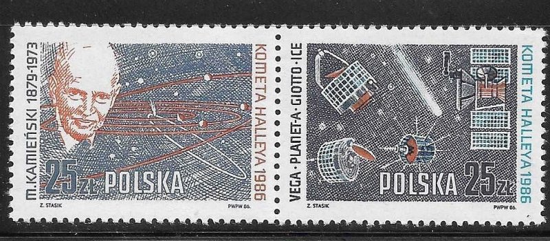 Poland 1986 Halley's comet Sc 2715a MNH A3176