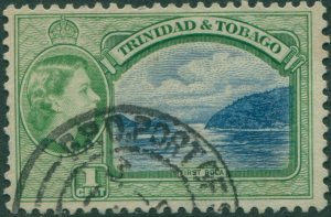 Trinidad and Tobago 1953 SG267 1c blue and green First Boca QEII FU