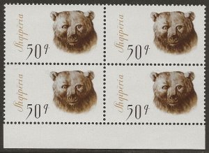 1965 Albania Bear 50q #889 BLOCK VF-NH CV $8.00-