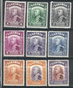 Sarawak 9 Different 109//127 SG 106//118 MLH VF 1934 SCV $35.40