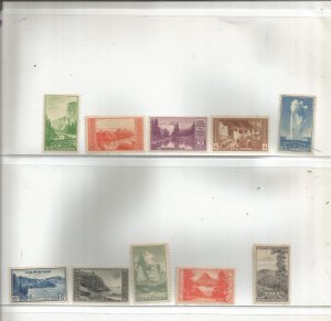 US SCOTT# 740-749, MNH, OG COMPLETE SET