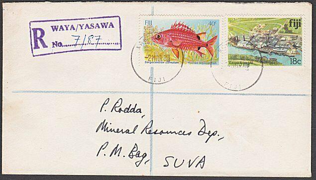 FIJI 1987 local registered cover ex WAYA / YASAWA..........................54489