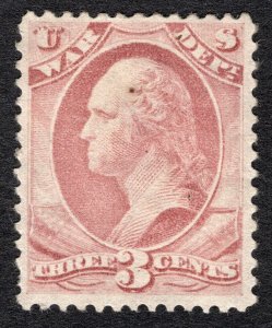 US 1873 3¢ Official Dept. of War Stamp #O85 MH CV $275
