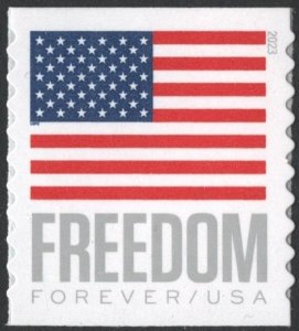 SC#5788 (Forever) Freedom U.S. Flag Coil Single: APU (2023) SA