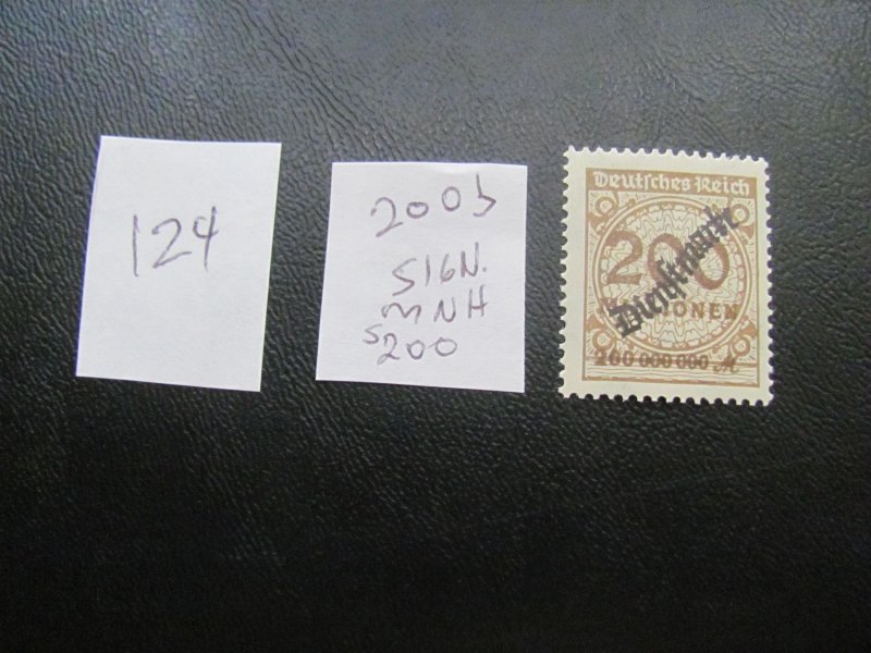 GERMANY 1923 MNH SIGNED OECHSNER MI.  83b OFFICIAL  VF/XF 200 EUROS (124)