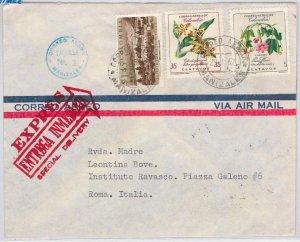 43059 - COLOMBIA -  POSTAL HISTORY -  COVER to ITALY - 1962 - Flowers ORCHIDS