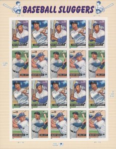 2006 US Scott #4080-4083 39c Baseball Sluggers Sheet of 20 MNH