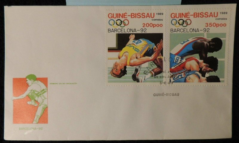 Guinea-Bissau FDC 1989 barcelona olympic games good used sport 